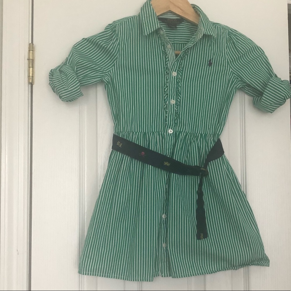Polo Ralph Lauren girls size 6 striped shirt dress